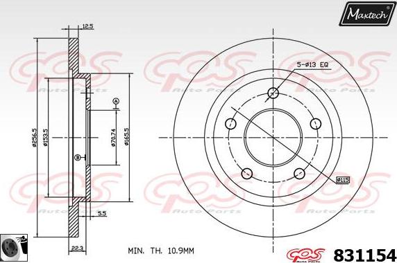 Maxtech 5475318 - Поворотний кулак, підвіска колеса autozip.com.ua