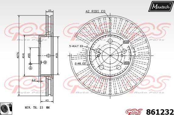 Maxtech 5231005 - Поворотний кулак, підвіска колеса autozip.com.ua