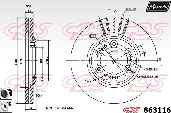 Maxtech 5271044 - Поворотний кулак, підвіска колеса autozip.com.ua