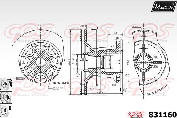 Maxtech 72952015 - Поршень, корпус скоби гальма autozip.com.ua