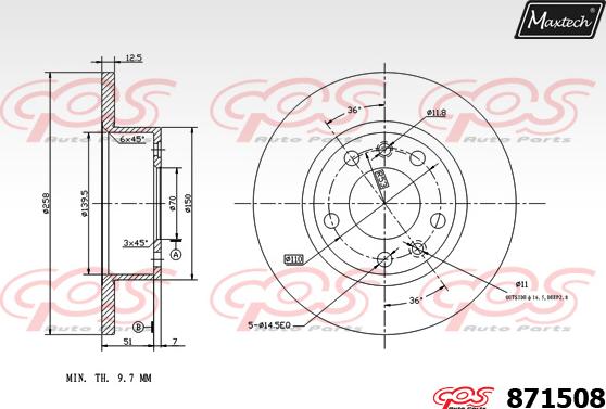 Maxtech 5271010 - Поворотний кулак, підвіска колеса autozip.com.ua