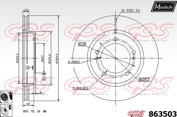 Maxtech 5271032 - Поворотний кулак, підвіска колеса autozip.com.ua