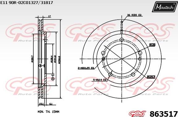 Maxtech 5271026 - Поворотний кулак, підвіска колеса autozip.com.ua