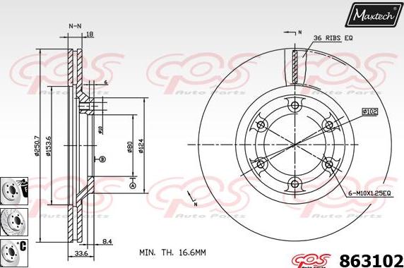 Maxtech 5271028 - Поворотний кулак, підвіска колеса autozip.com.ua