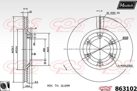 Maxtech 5273500 - Поворотний кулак, підвіска колеса autozip.com.ua