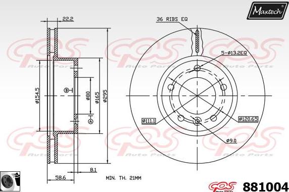 Maxtech 5272002 - Поворотний кулак, підвіска колеса autozip.com.ua