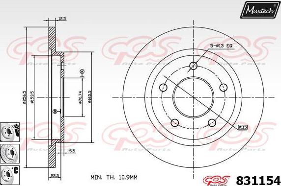 Maxtech 70180213 - Прокладка, поршень корпусу скоби тор autozip.com.ua