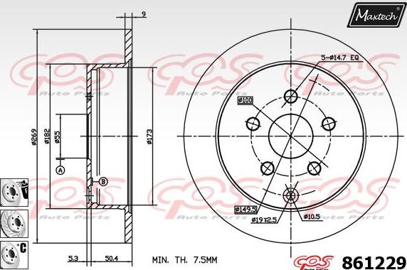 Maxtech 6258005 - Гальмівний супорт autozip.com.ua