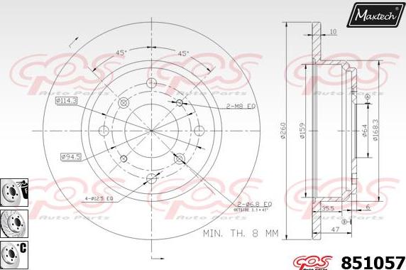 Maxtech 6265200 - Гальмівний супорт autozip.com.ua