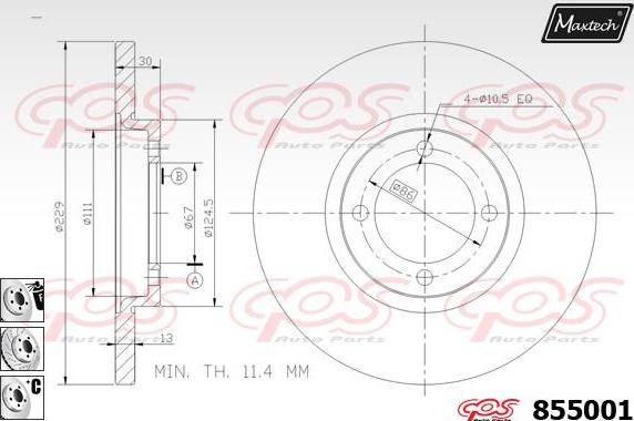 Maxtech 6263503 - Гальмівний супорт autozip.com.ua