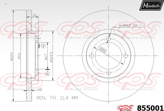 Maxtech 6263502 - Гальмівний супорт autozip.com.ua