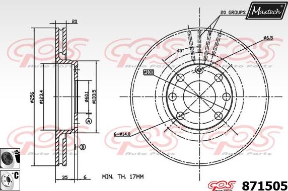 Maxtech 6262003 - Гальмівний супорт autozip.com.ua