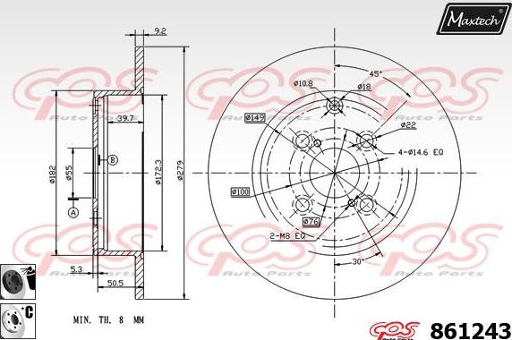 Maxtech 6262010 - Гальмівний супорт autozip.com.ua