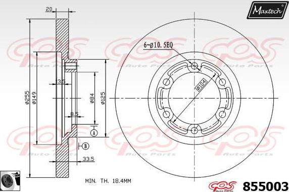 Maxtech 6284403 - Гальмівний супорт autozip.com.ua