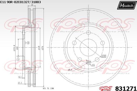 Maxtech 6284402 - Гальмівний супорт autozip.com.ua