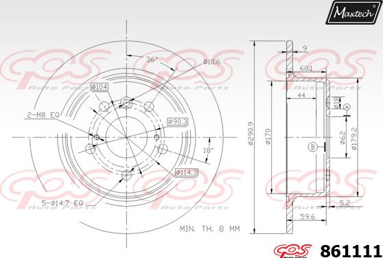 Maxtech 6283409 - Гальмівний супорт autozip.com.ua