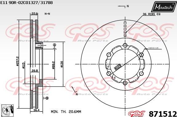 Maxtech 6228006 - Гальмівний супорт autozip.com.ua