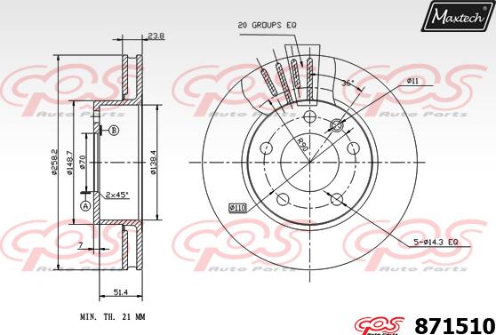 Maxtech 6228007 - Гальмівний супорт autozip.com.ua