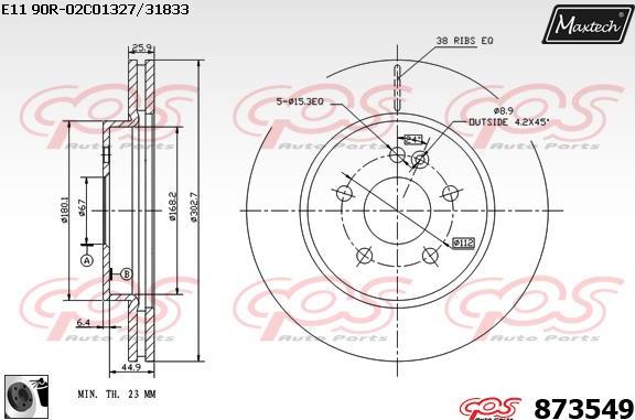 Maxtech 6272500 - Гальмівний супорт autozip.com.ua