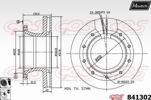 Maxtech 841302.6060 - Гальмівний диск autozip.com.ua