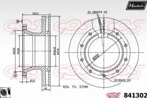 Maxtech 841302.0060 - Гальмівний диск autozip.com.ua