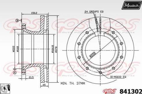 Maxtech 841302.0080 - Гальмівний диск autozip.com.ua