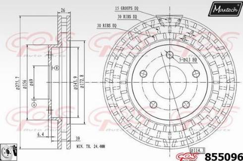 Maxtech 855096.0080 - Гальмівний диск autozip.com.ua