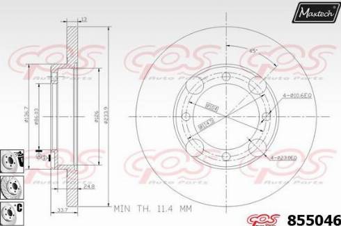 Maxtech 855046.6980 - Гальмівний диск autozip.com.ua