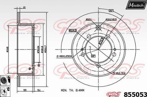 Maxtech 855053.6060 - Гальмівний диск autozip.com.ua