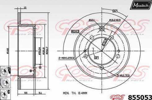 Maxtech 855053.6880 - Гальмівний диск autozip.com.ua