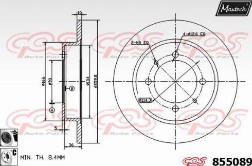 Maxtech 855089.6060 - Гальмівний диск autozip.com.ua