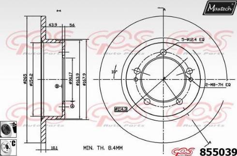 Maxtech 855039.6060 - Гальмівний диск autozip.com.ua