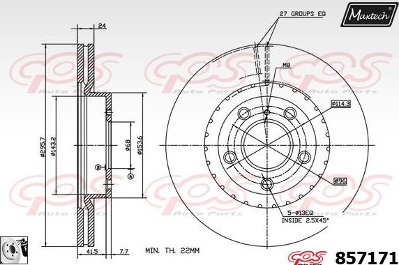 Maxtech 851091 - Гальмівний диск autozip.com.ua