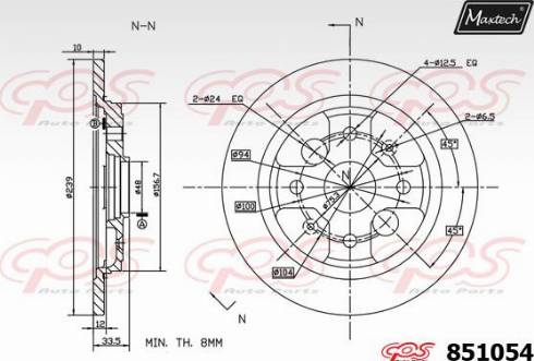 Maxtech 851054.0000 - Гальмівний диск autozip.com.ua