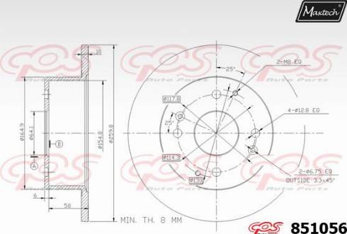 Maxtech 851056.0000 - Гальмівний диск autozip.com.ua