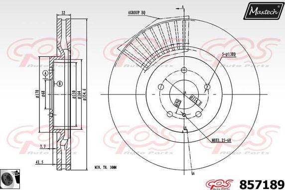 Maxtech 851058 - Гальмівний диск autozip.com.ua