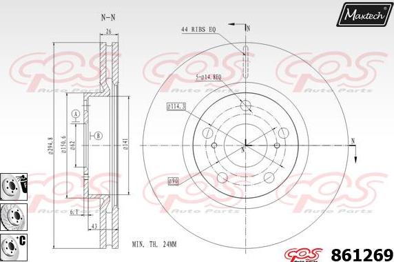 Maxtech 851085 - Гальмівний диск autozip.com.ua