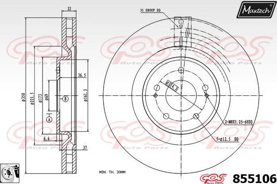 Maxtech 851031 - Гальмівний диск autozip.com.ua