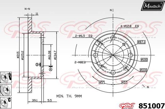 Maxtech 851032 - Гальмівний диск autozip.com.ua