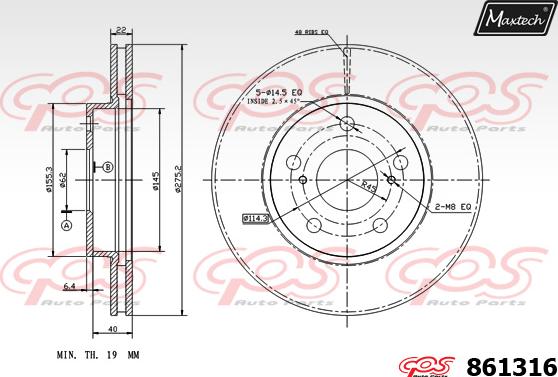 Maxtech 851135 - Гальмівний диск autozip.com.ua