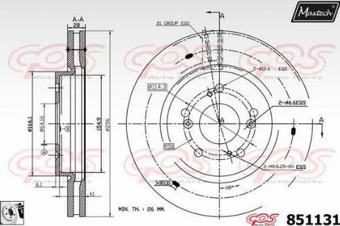 Maxtech 851131.0080 - Гальмівний диск autozip.com.ua