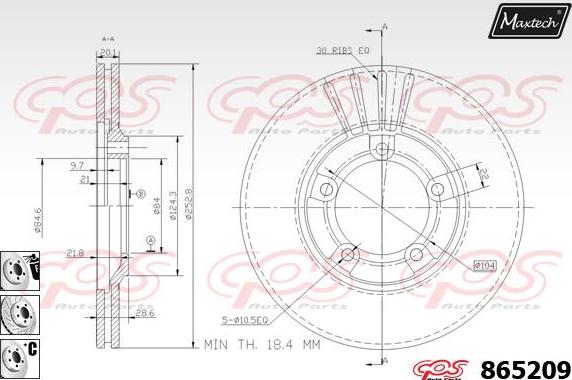 Maxtech 861117 - Гальмівний диск autozip.com.ua