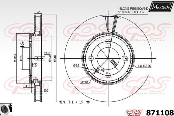 Maxtech 853050 - Гальмівний диск autozip.com.ua