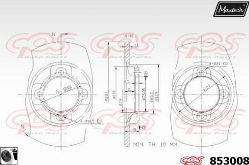 Maxtech 853008.0060 - Гальмівний диск autozip.com.ua