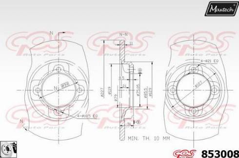 Maxtech 853008.0080 - Гальмівний диск autozip.com.ua