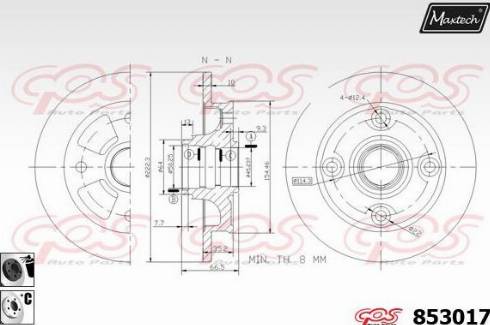 Maxtech 853017.6060 - Гальмівний диск autozip.com.ua