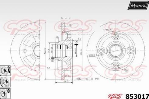 Maxtech 853017.6980 - Гальмівний диск autozip.com.ua