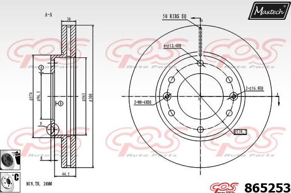 Maxtech 853083 - Гальмівний диск autozip.com.ua