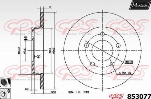 Maxtech 853077.6060 - Гальмівний диск autozip.com.ua