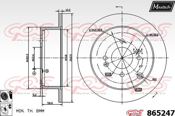 Maxtech 853106 - Гальмівний диск autozip.com.ua